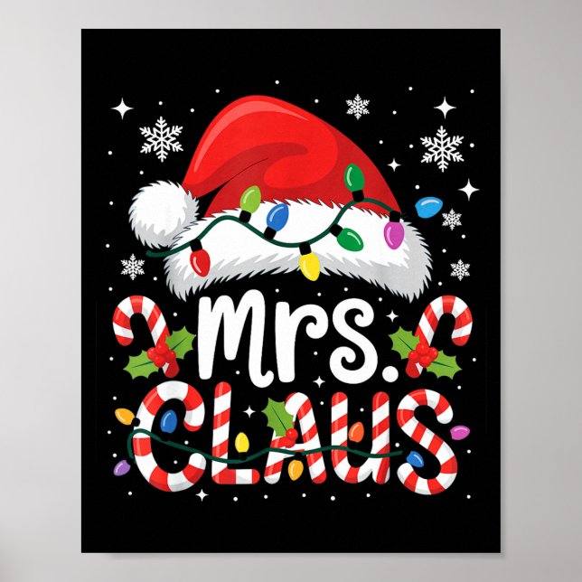 Mr And Mrs Claus Couples Matching Christmas  Poster (Framsidan)