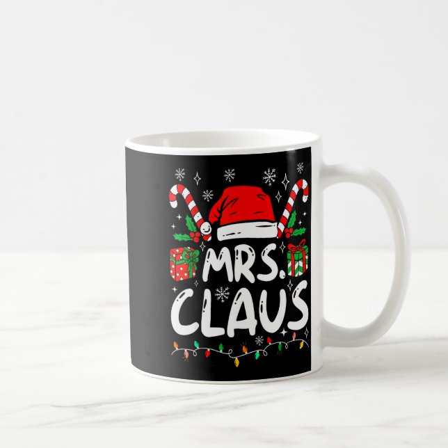 Mr And Mrs Claus Santa Hat Couples Family Christma Kaffemugg (Höger)