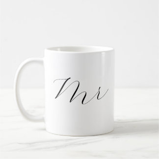 Mr and Mrs Coffee Mug Set - Newlywed Wedding Gift Kaffemugg