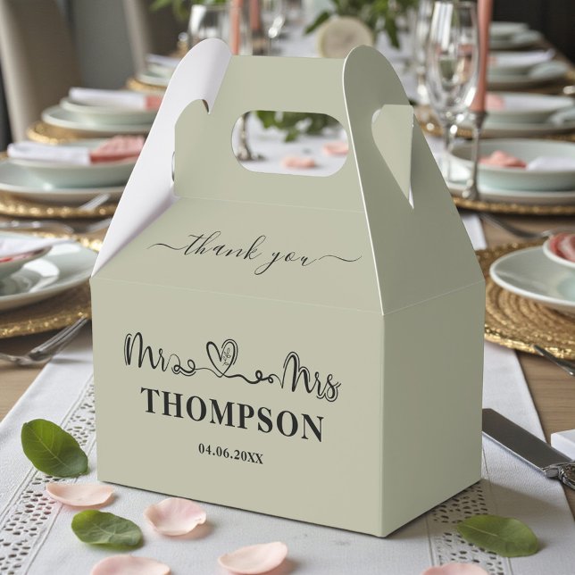 Mr and Mrs Elegant Simple | Cement Grey Presentaskar (Skapare uppladdad)