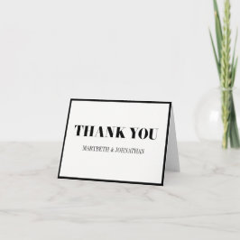 Mr and Mrs Modern Bold Bröllop Tack Kort