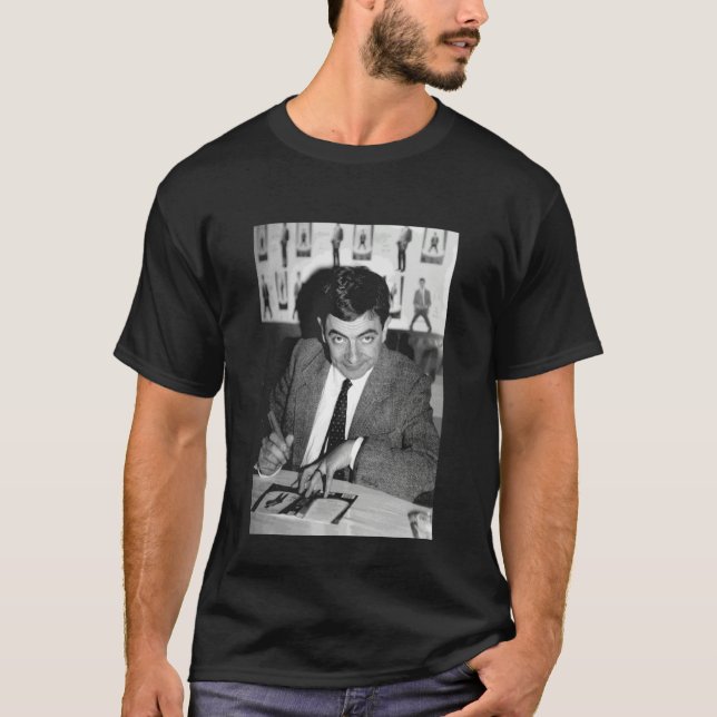 Mr Bean Rowan Atkinson Signering Autograf Session  T Shirt (Framsida)
