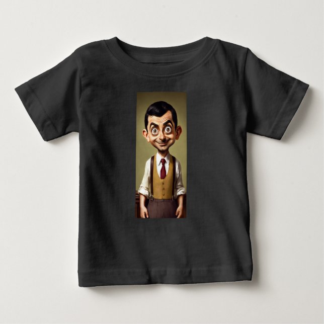 Mr Bean som Cute Baby Tecknad T Shirt (Framsida)