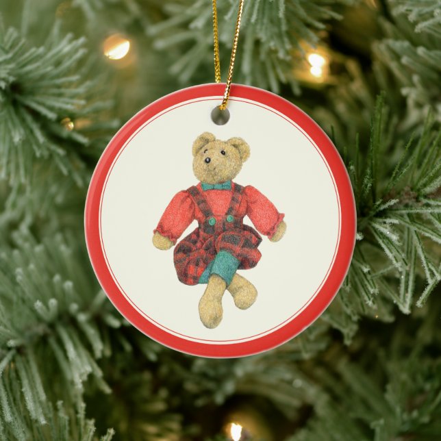 MR. BEAR Keramisk Cirkulär Ornament  (Träd)