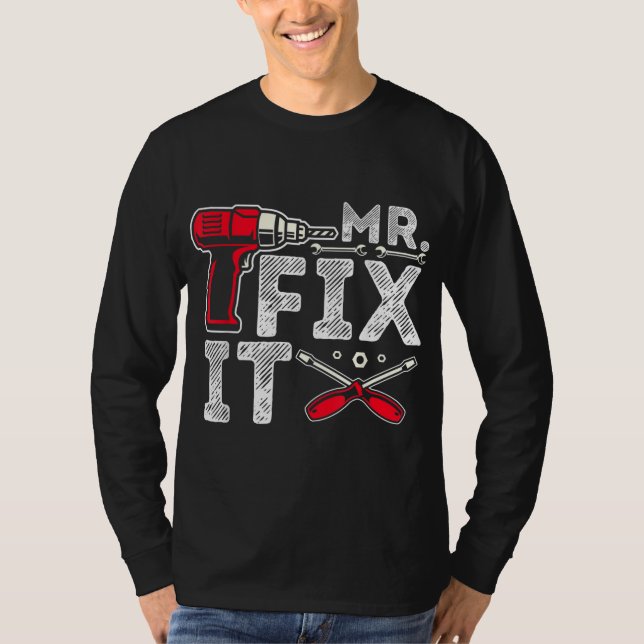 Mr Break it, Fix it funny Pappa & Son Matching Tjo T Shirt (Framsida)