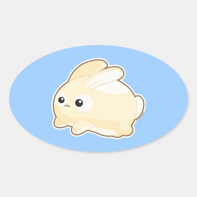 Mr Bunny Ovalt Klistermärke (Framsida)