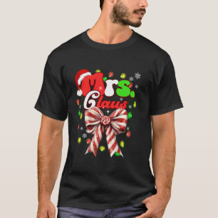Mr. Claus jul Par Coquette Bow Ca T Shirt