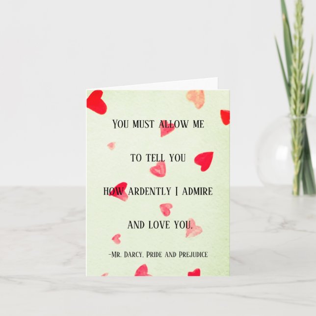 Mr. Darcy-kort Kort (Framsida)