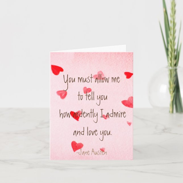 Mr. Darcy Valentine Kort (Framsida)