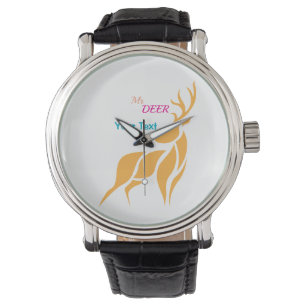 Mr. Deer Grafik – Rustik Skogsstil Armbandsur