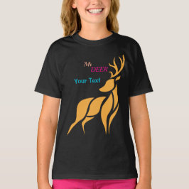 Mr. Deer Grafik – Rustik Skogsstil T Shirt