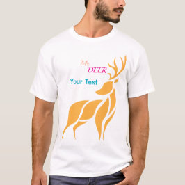 Mr. Deer Grafik – Rustik Skogsstil T Shirt