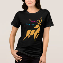 Mr. Deer Grafik – Rustik Skogsstil T Shirt