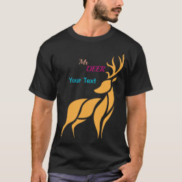 Mr. Deer Grafik – Rustik Skogsstil T Shirt