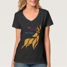 Mr. Deer Grafik – Rustik Skogsstil T Shirt