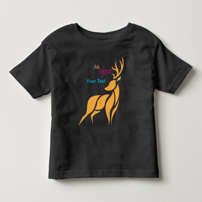 Mr. Deer Grafik – Rustik Skogsstil T Shirt (Framsida)
