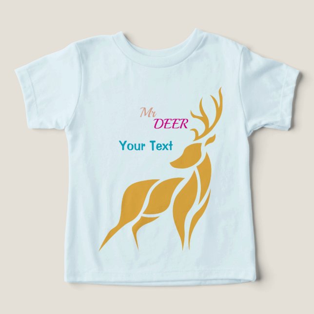 Mr. Deer Grafik – Rustik Skogsstil T Shirt (Design Framsida)