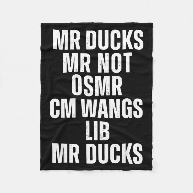 Mr Ducks Mr Not Duck Joke Phonetic Puzzle  Fleecefilt (Framsidan)