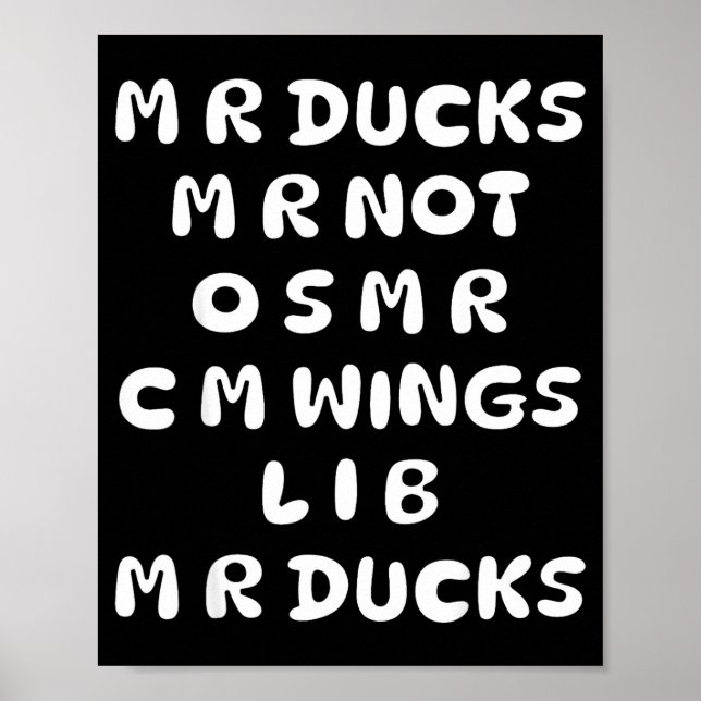 Mr Ducks Mr Not Osar Cm Wings Funny Duck  Poster (Framsidan)