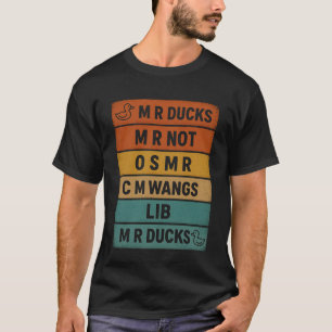 MR Ducks Retro Vintage Roligt Fonetiskt Ank Joke T Shirt
