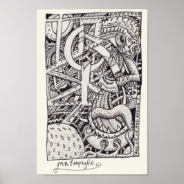 Mr Emptyful, Bläck Teckning Poster