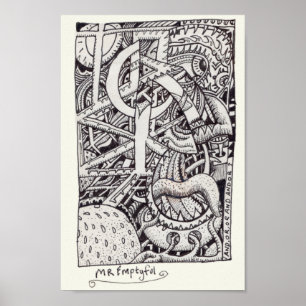 Mr Emptyful, Bläck Teckning Poster