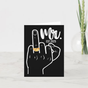 Mr Est. 2025 Ny gifta Bröllop Finger Kort
