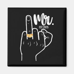 Mr Est. 2025 Ny gifta Bröllop Finger Magnet