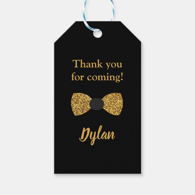 Mr. Ett underbart svart och guld-armband. Presentetikett (Framsidan)