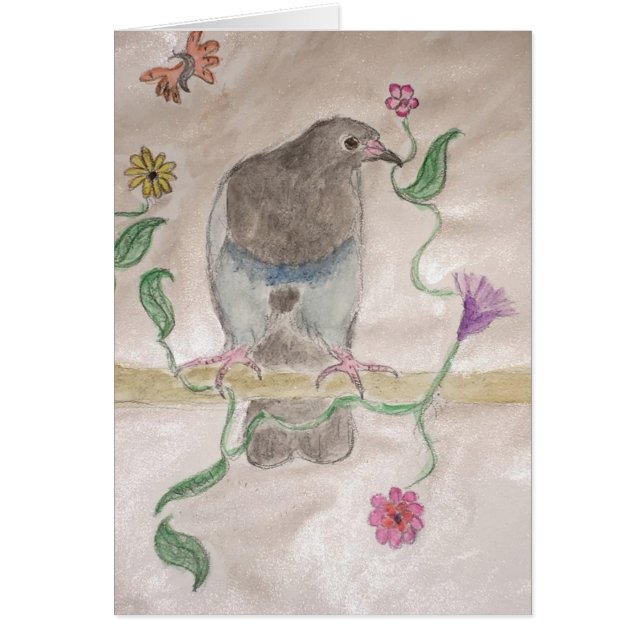 mr feetses virvlade vattenfärg hälsningskort (Framsidan)