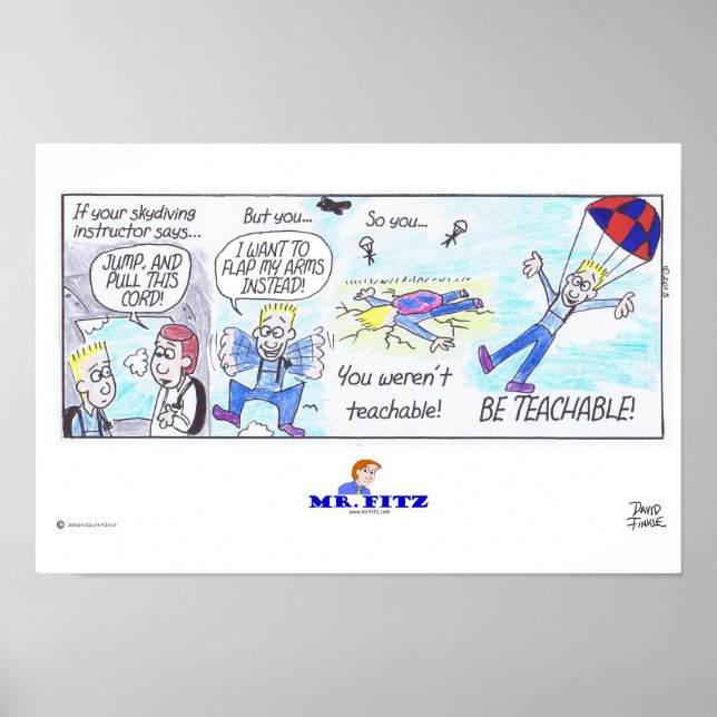 Mr Fitz: Var lärbar 2 - Skydiving! Poster (Framsidan)