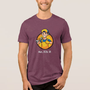 Mr. Fix-it, honung ögon, brunt hår, T-shirt