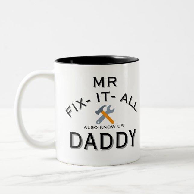 MR FIXIT ALL PAPPAN Två-Tonad MUGG (Vänster)