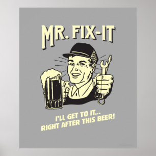 Mr Fixit: Efter detta öl Poster