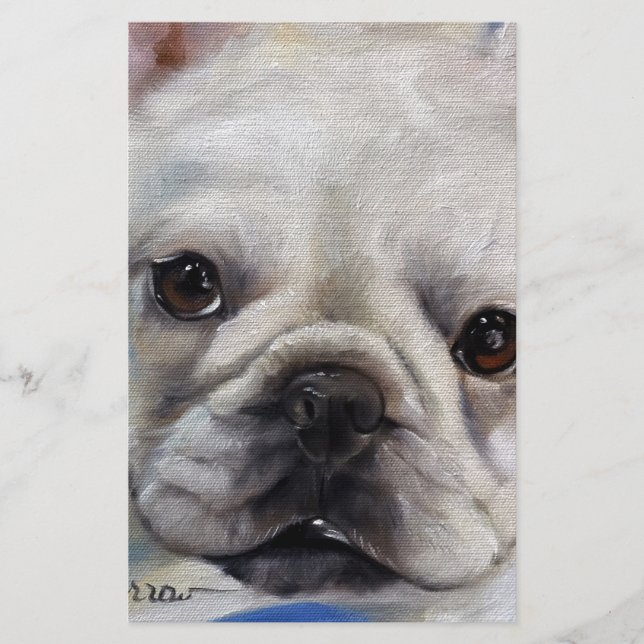"Mr Fransk" fransk Bulldog frenchie art tavla (Framsida)