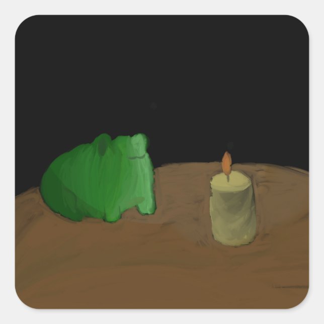 Mr Frog Fyrkantigt Klistermärke (Framsida)