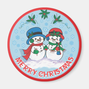 Mr. & Frosty The Snögubbe Magnet