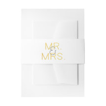 Mr. & Fru Guld Elegant Typography Bröllop
