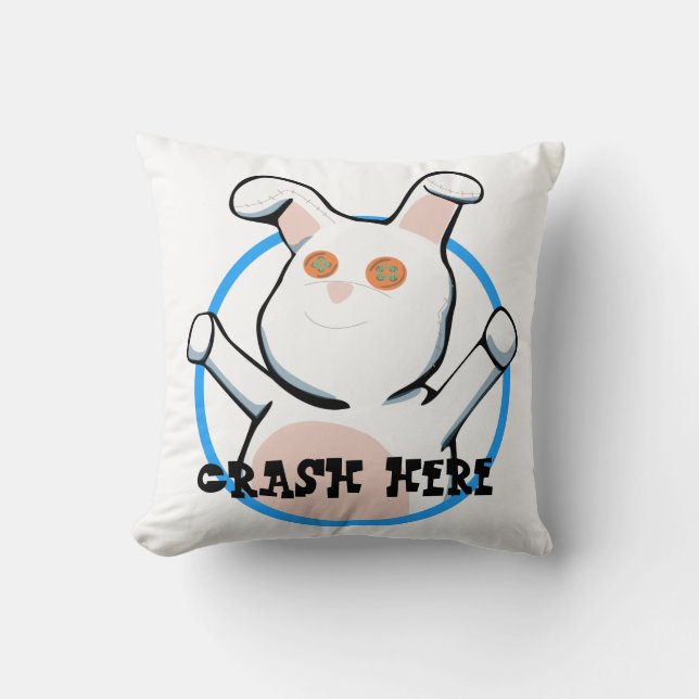 Mr Fuzzy Butt - Crash här Kudde (Framsida)