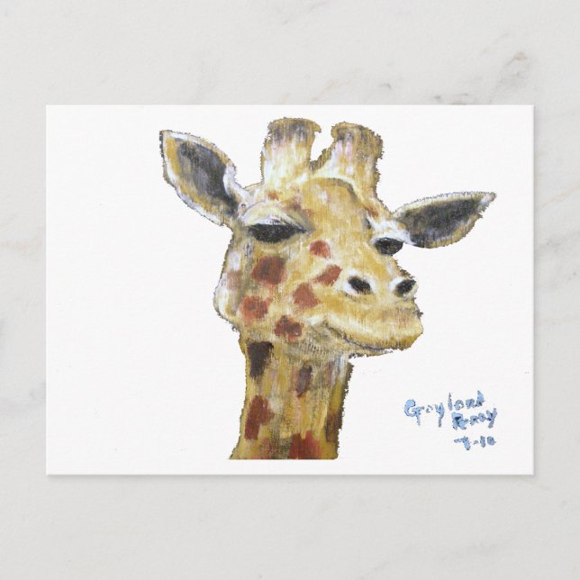 "Mr G. Giraffe’ Horizonal vycard Vykort (Framsida)