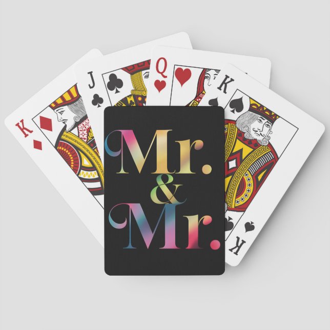Mr. & Gay Bachelor Party Gay Marriage Casinokort (Baksidan)