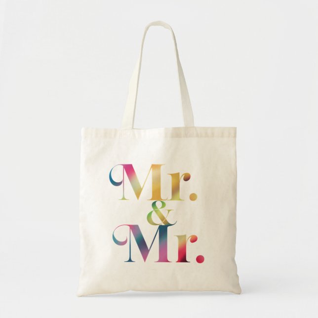 Mr. & Gay Bachelor Party Gay Marriage Tygkasse (Framsidan)