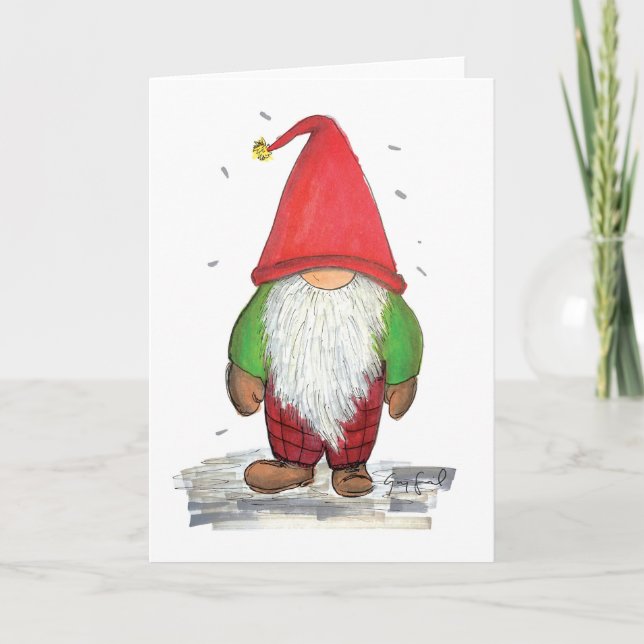 Mr Gnome - Helgdag Card Kort (Framsida)