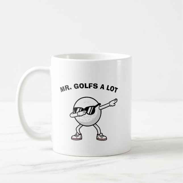 MR. GOLFS A LOT,Funny Golf Kaffemugg (Vänster)