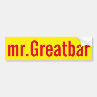 Mr.Greatbar Bildekal