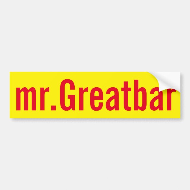 Mr.Greatbar Bildekal (Framsidan)