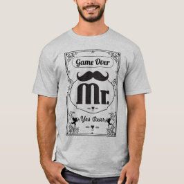 Mr Groom spelar över "Bäste Mustache" T Shirt
