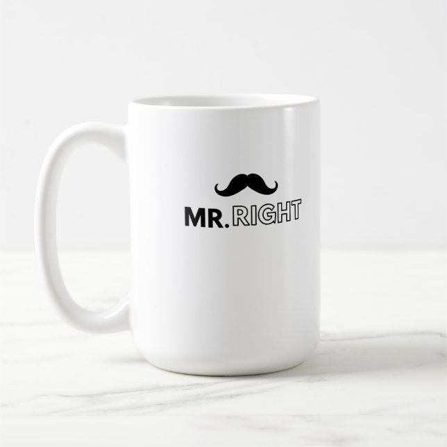 Mr Höger perfekt matchande par för honom Kaffemugg (Vänster)