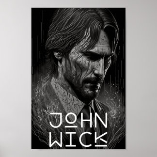 Mr. John Wick - Mörk Stil Poster