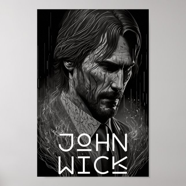 Mr. John Wick - Mörk Stil Poster (Framsidan)